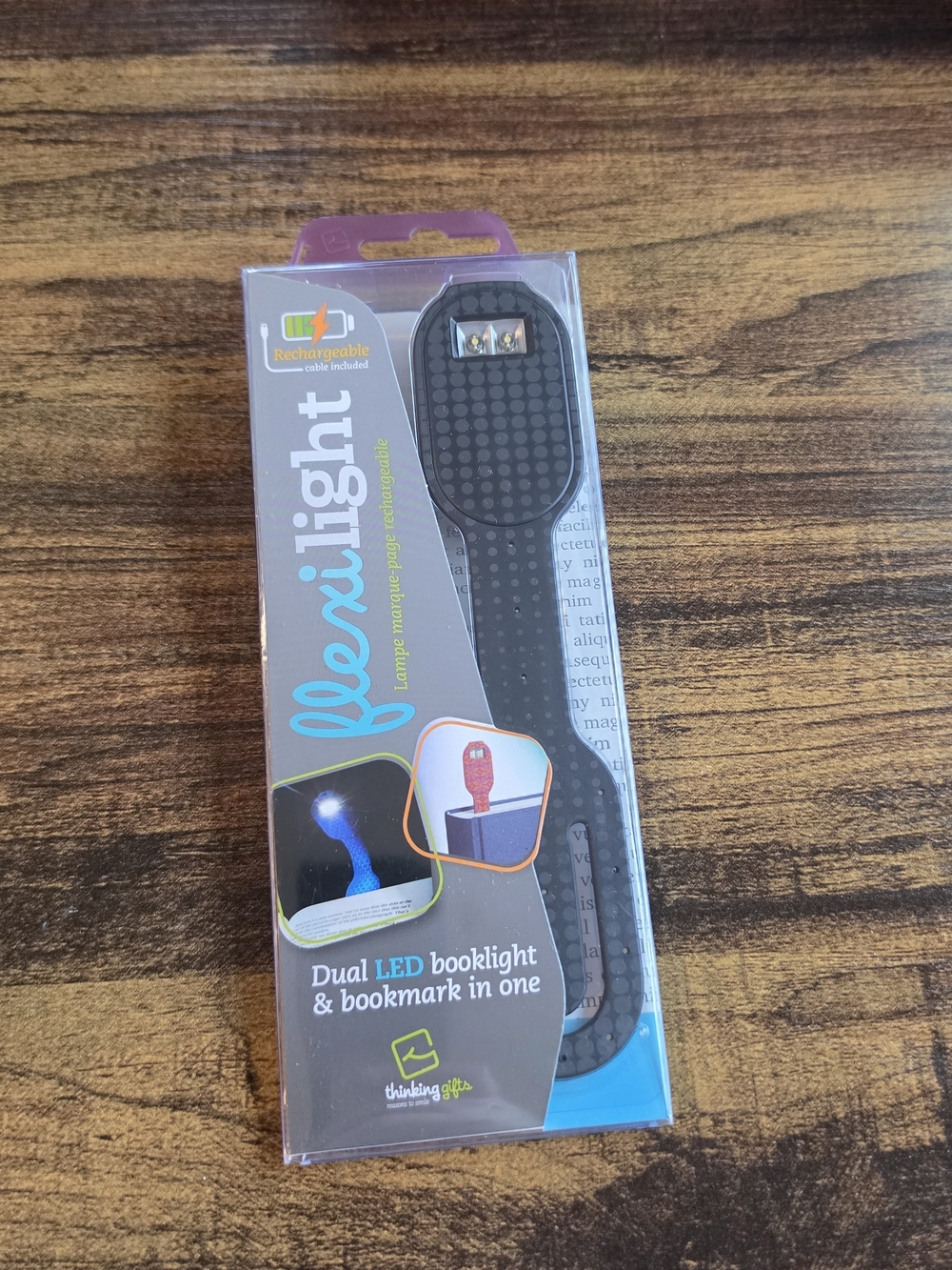 Black Dual LED Booklight & Bookmark - Flexible Reading Light